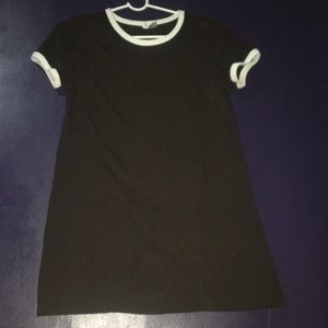 Black tee dress .